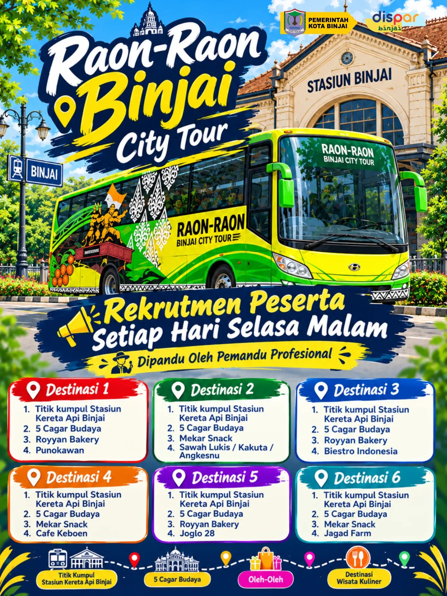  OPEN REGISTRASI RAON-RAON BINJAI CITY TOUR – OKTOBER!